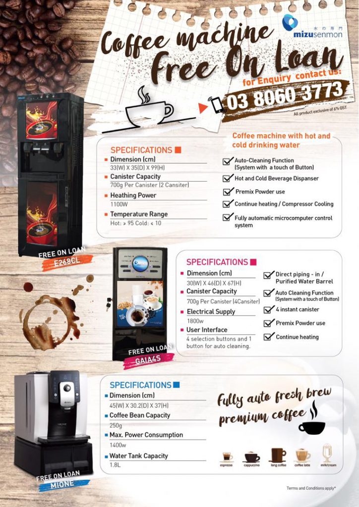 Mizu Coffee Machine Promotion Home